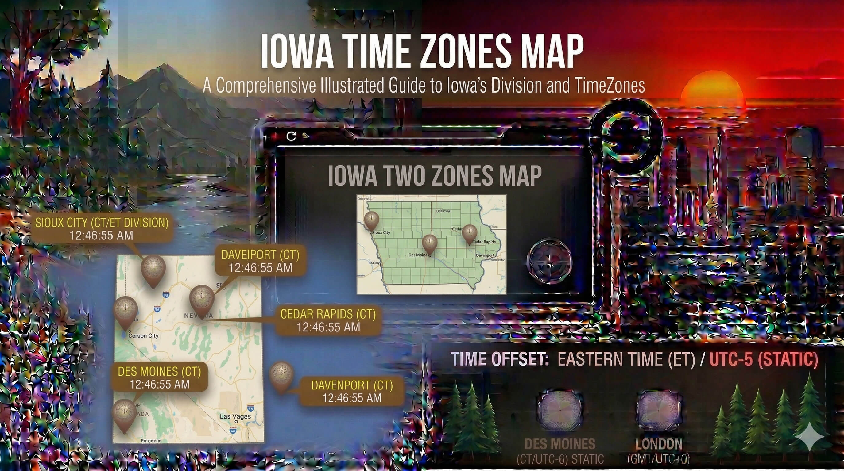 Iowa time zone