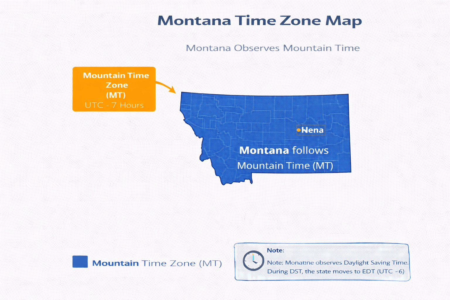 Montana time zone map infographic