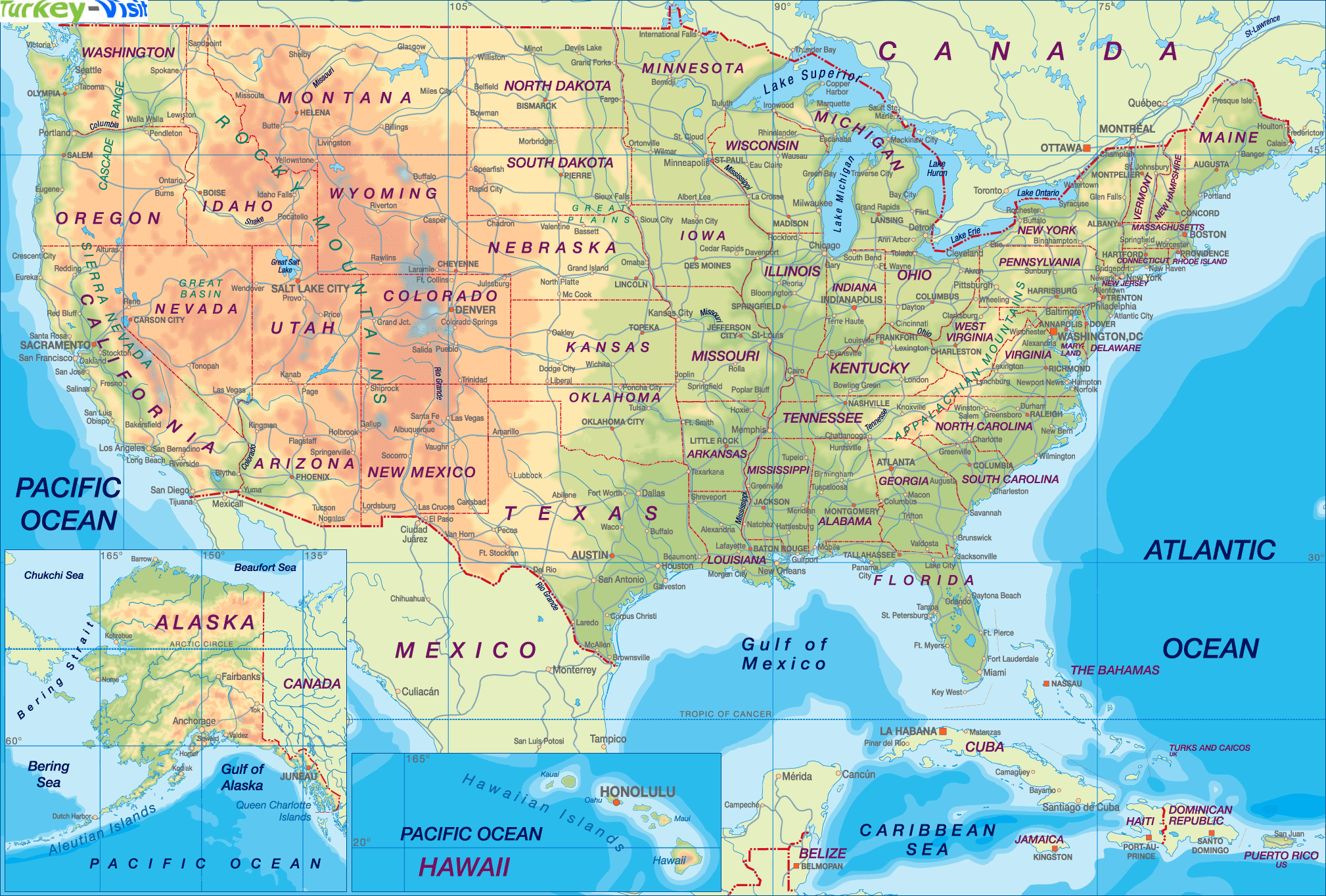 Map Of The United States Map Of The United States