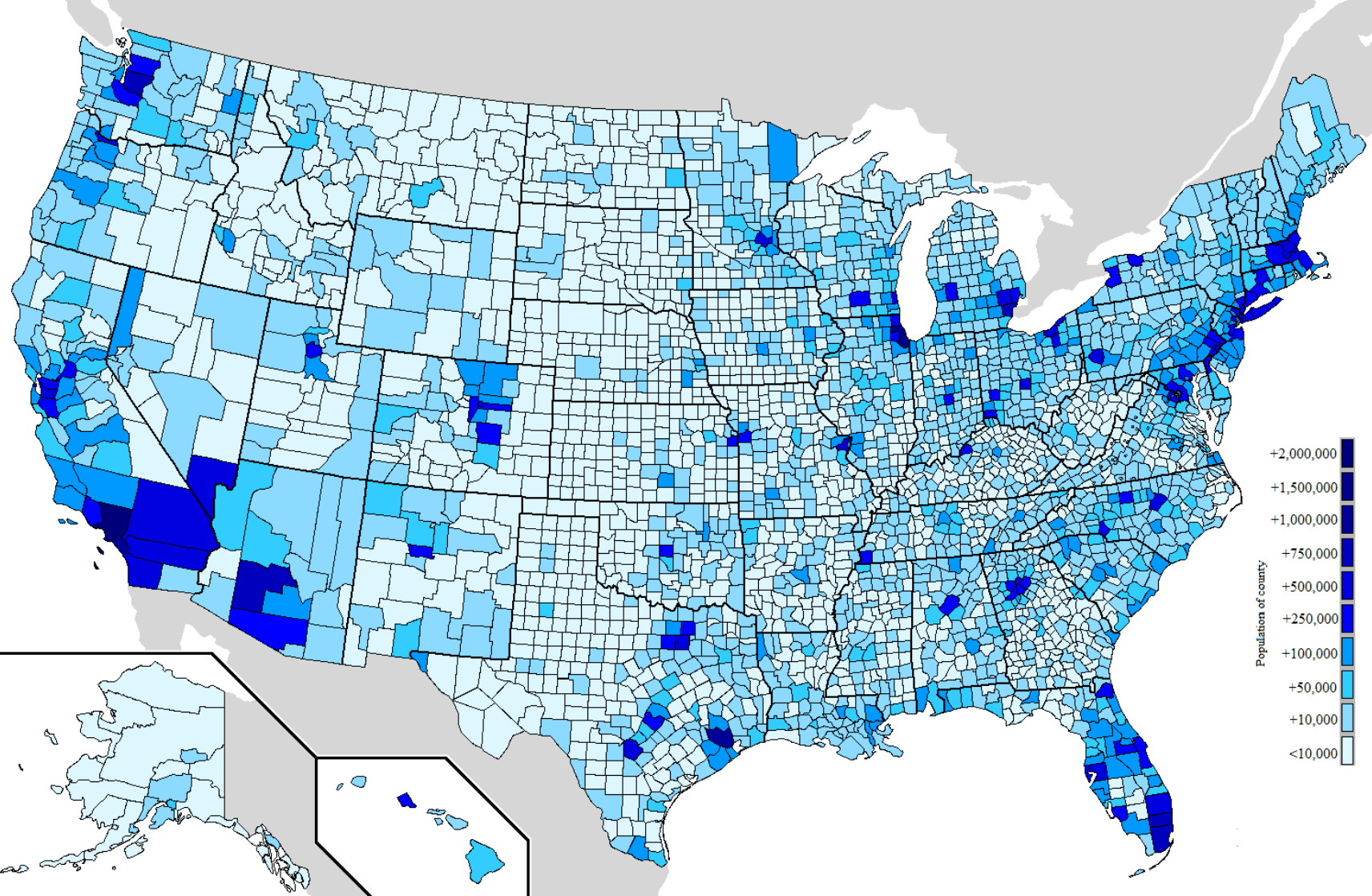 united states population density map