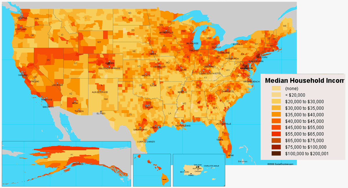 United States Income Map