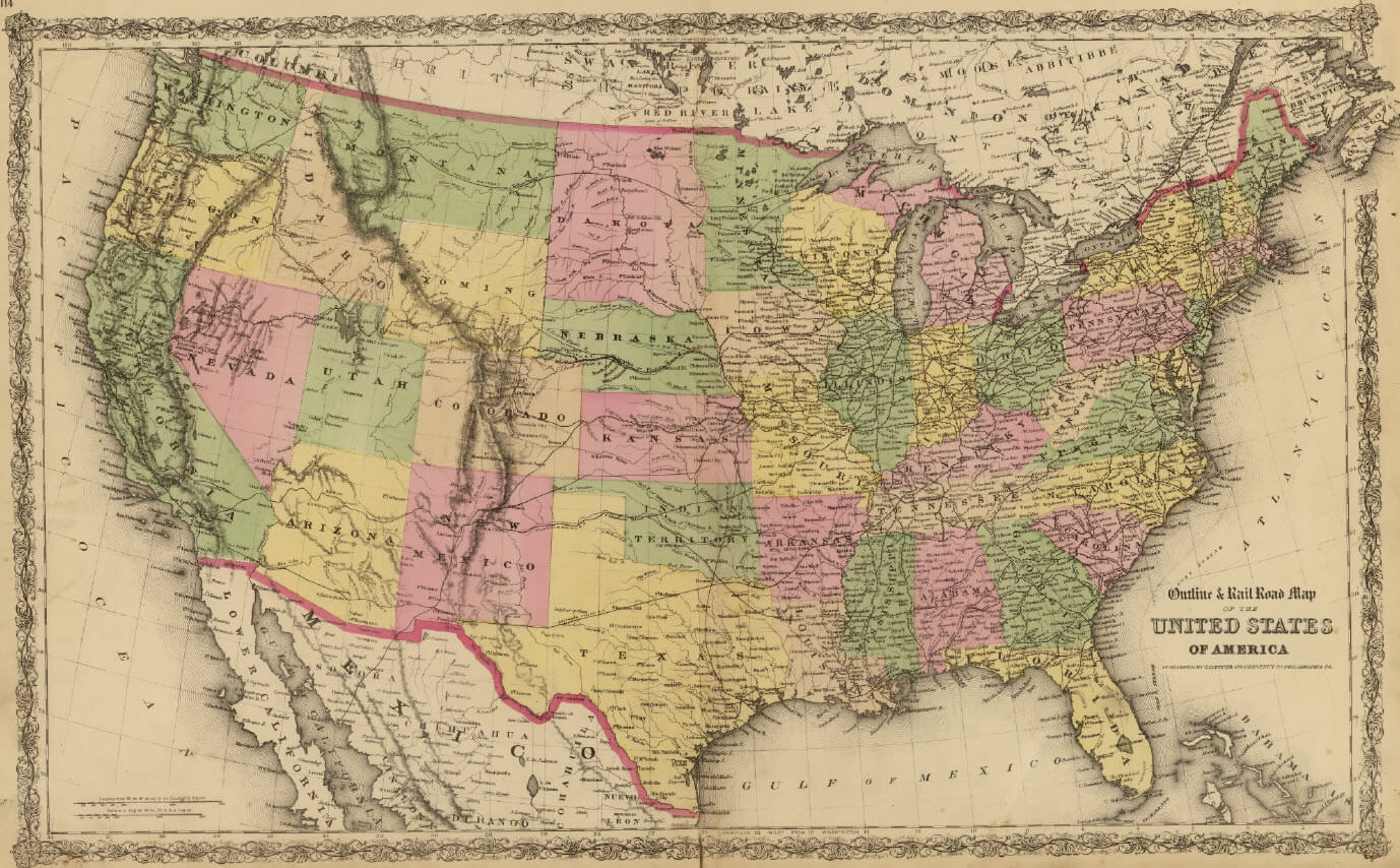 United States of America Historical Map