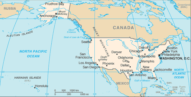 United States of America Map