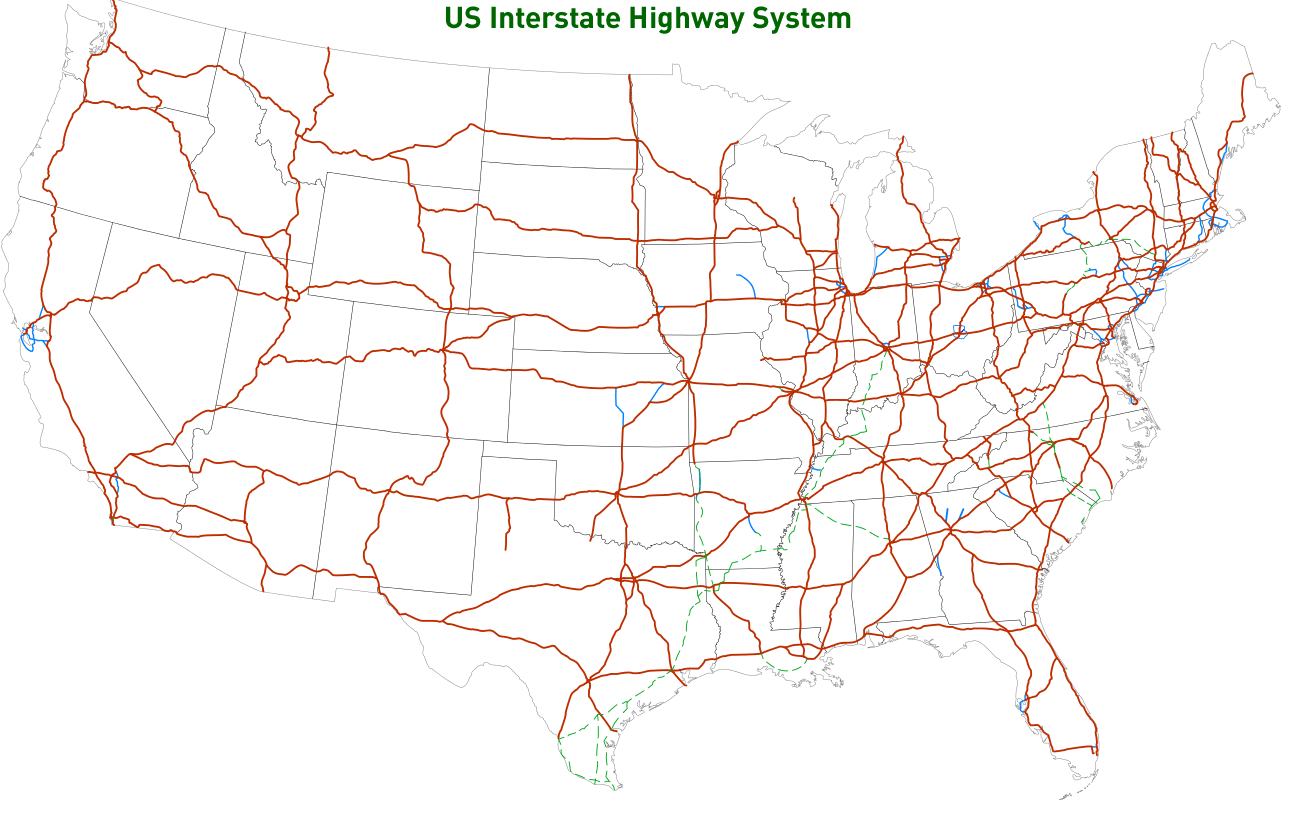 us interstate highway system map