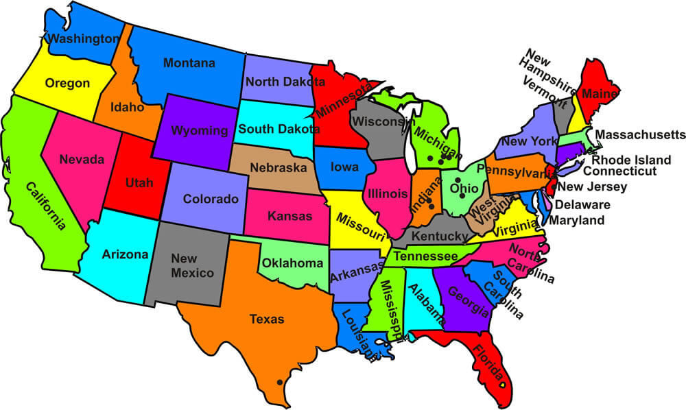 USA States Map