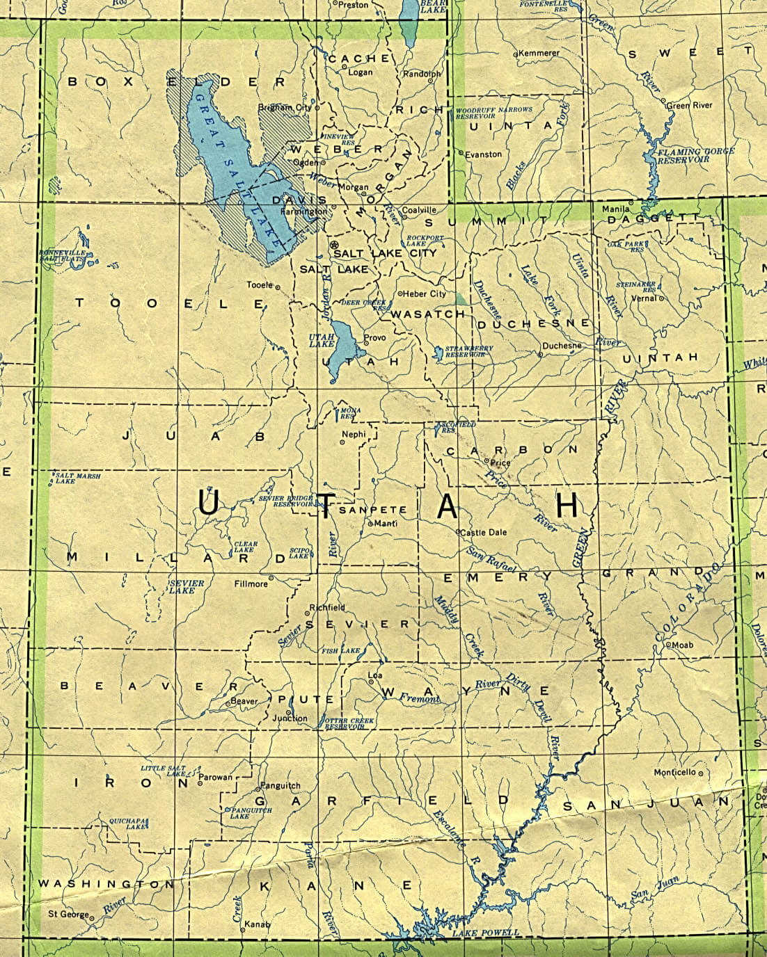 Utah historical map