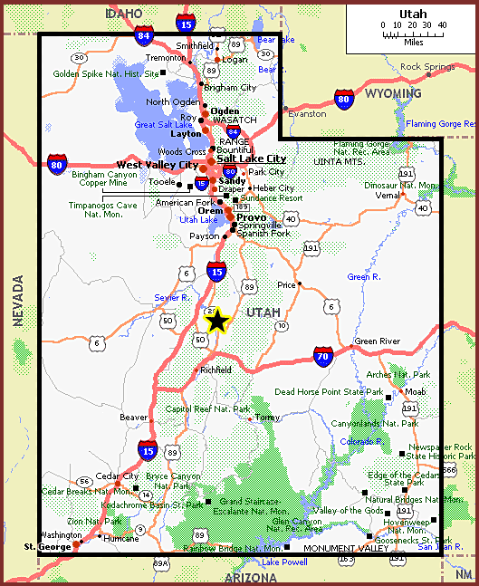Detailed Map Of Utah Utah Map Detailed Map Of Utah Utah Map