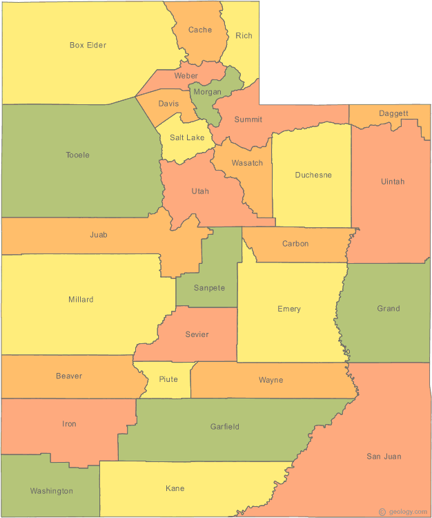 Map of Utah