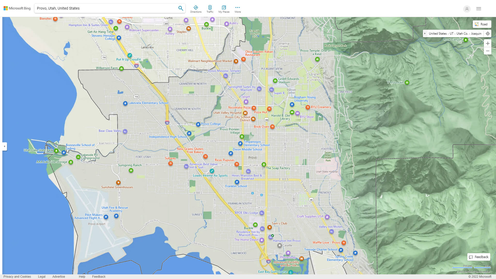 Provo, Utah Map