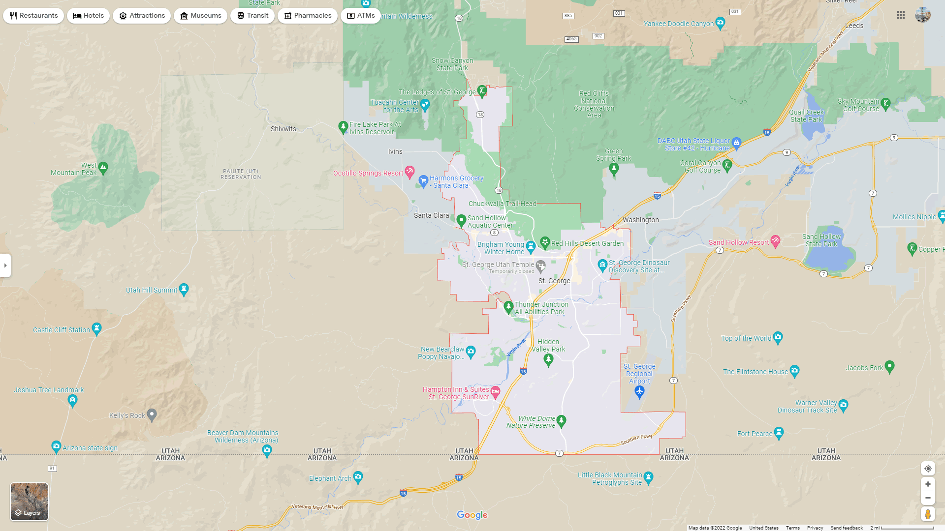 St George Utah Map St. George, Utah Map