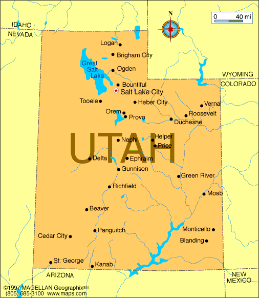 utah on map of usa Utah Map utah on map of usa