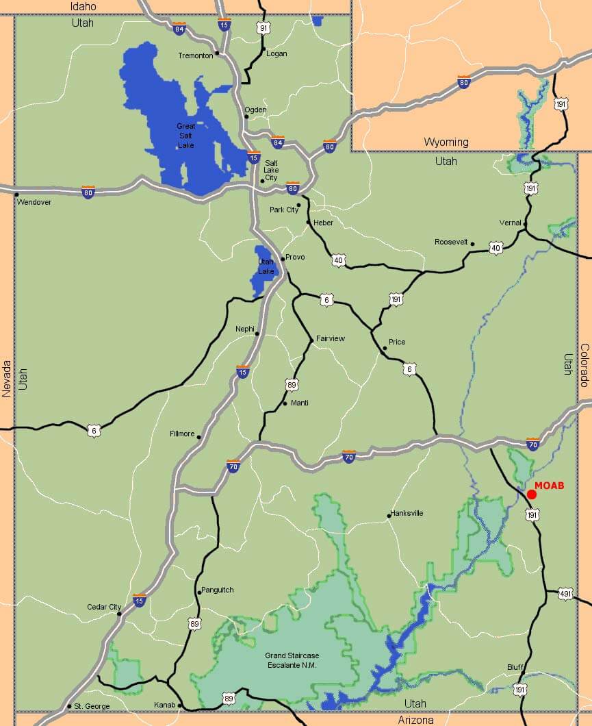 Utah Map Great Lake