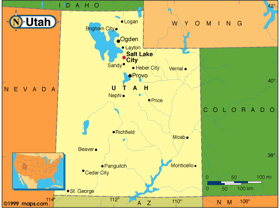 Utah Political Map