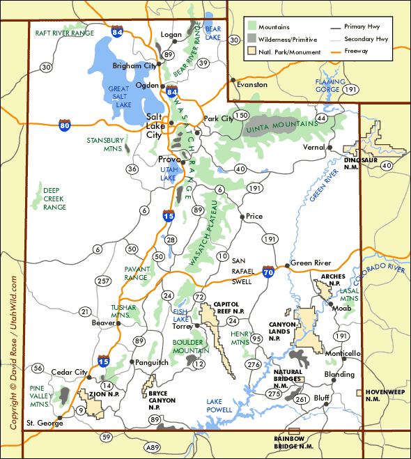 Utah Prominence Map