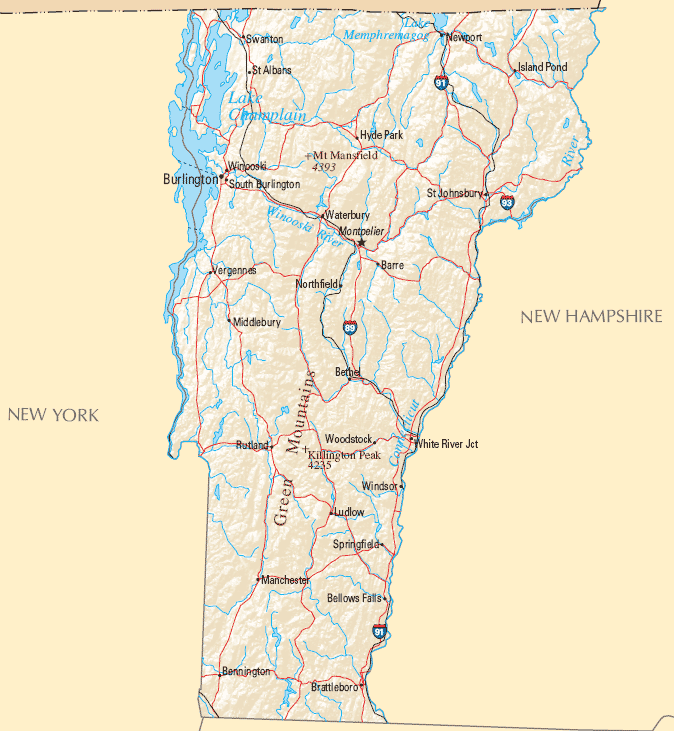 Vermont Road Map