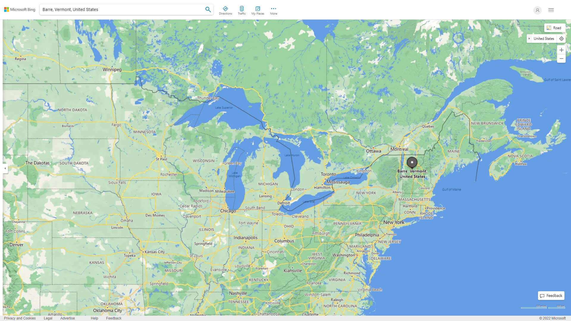 Barre, Vermont Map