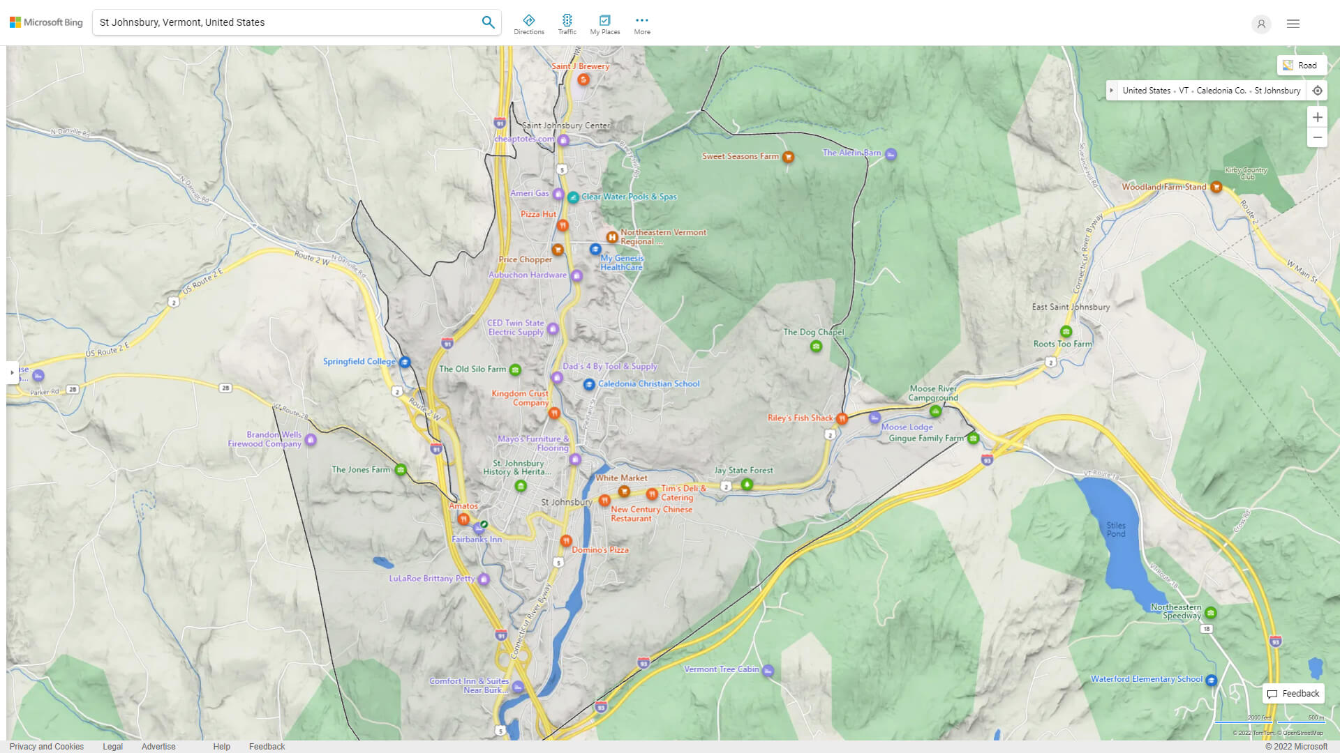 Stja Vt Map St. Johnsbury, Vermont Map
