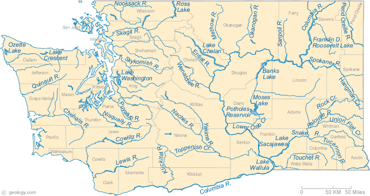 State Map Washington