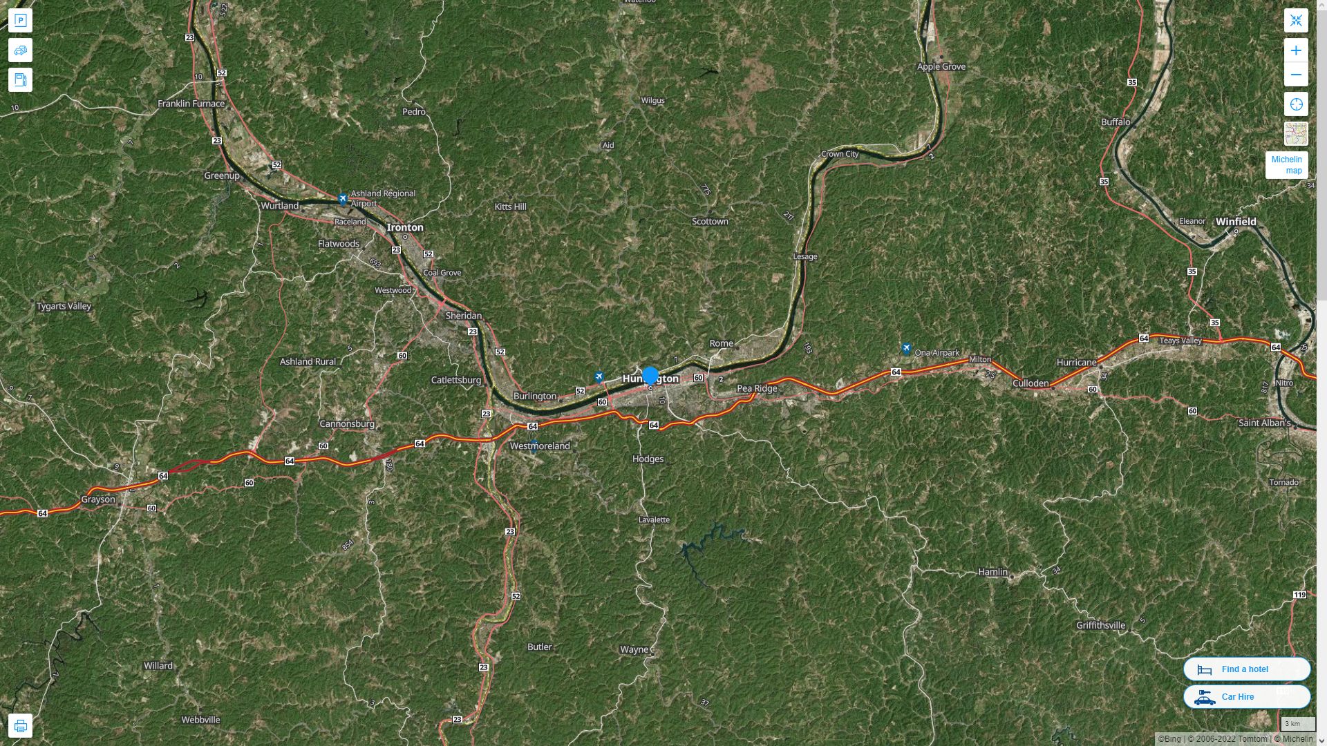 Huntingtower Virginia Map Huntington, West Virginia Map