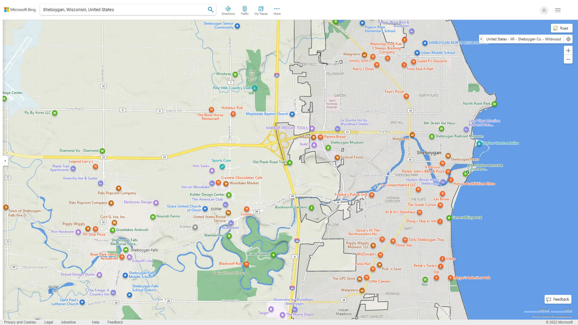 Sheboygan Zip Code Map Sheboygan, Wisconsin Map