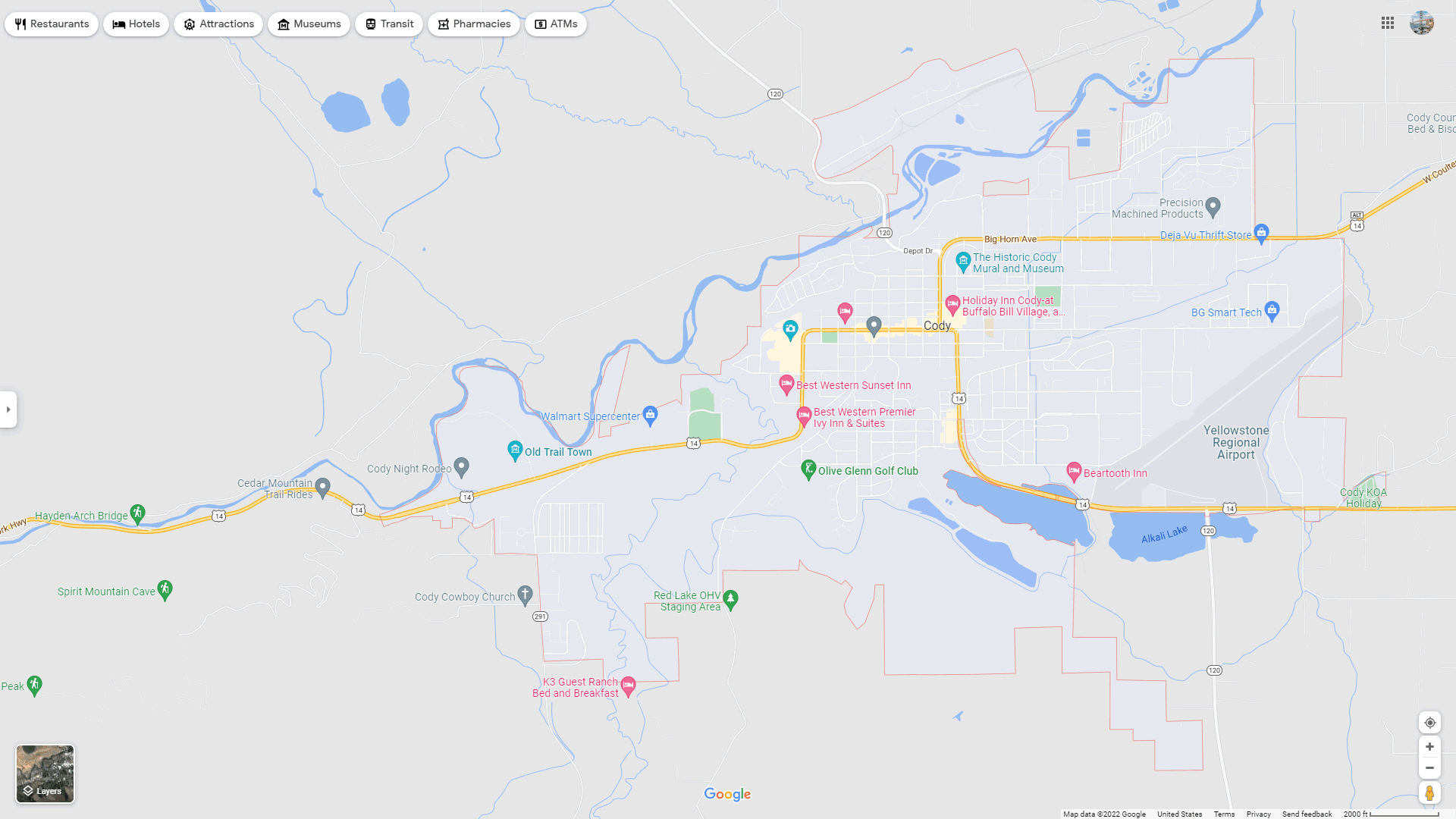 Cody, Wyoming Map