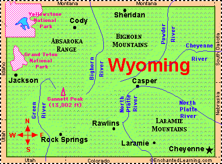 Wyoming City Map