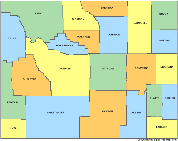 Wyoming County Map