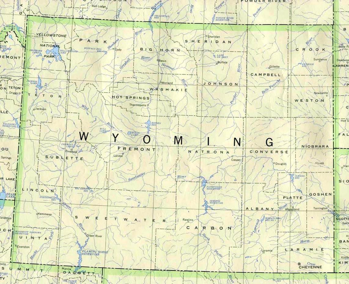 Wyoming Historical Map