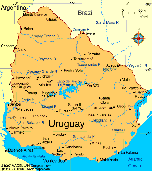 Uruguay Map