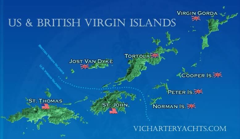 US Virgin Islands Map British Virgin Islands Map