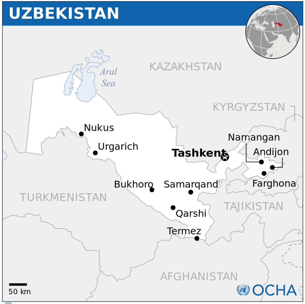 uzbekistan location map