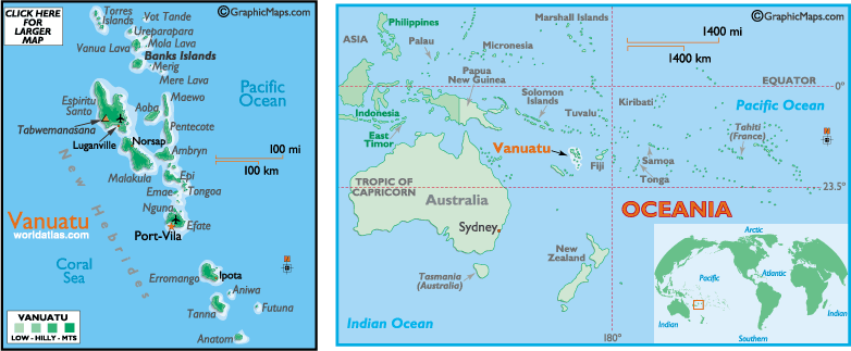 MAP OF VANUATU