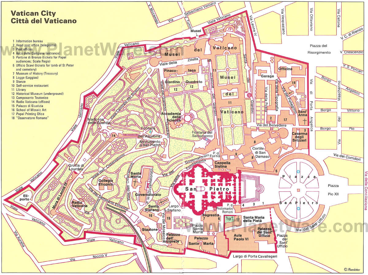 vatican city map