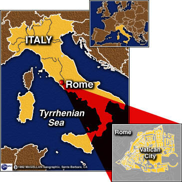 vatican map italy