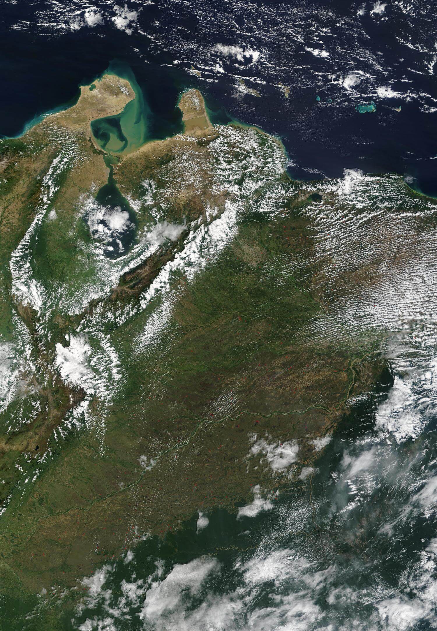 satellite Image Photo Northwest Venezuela