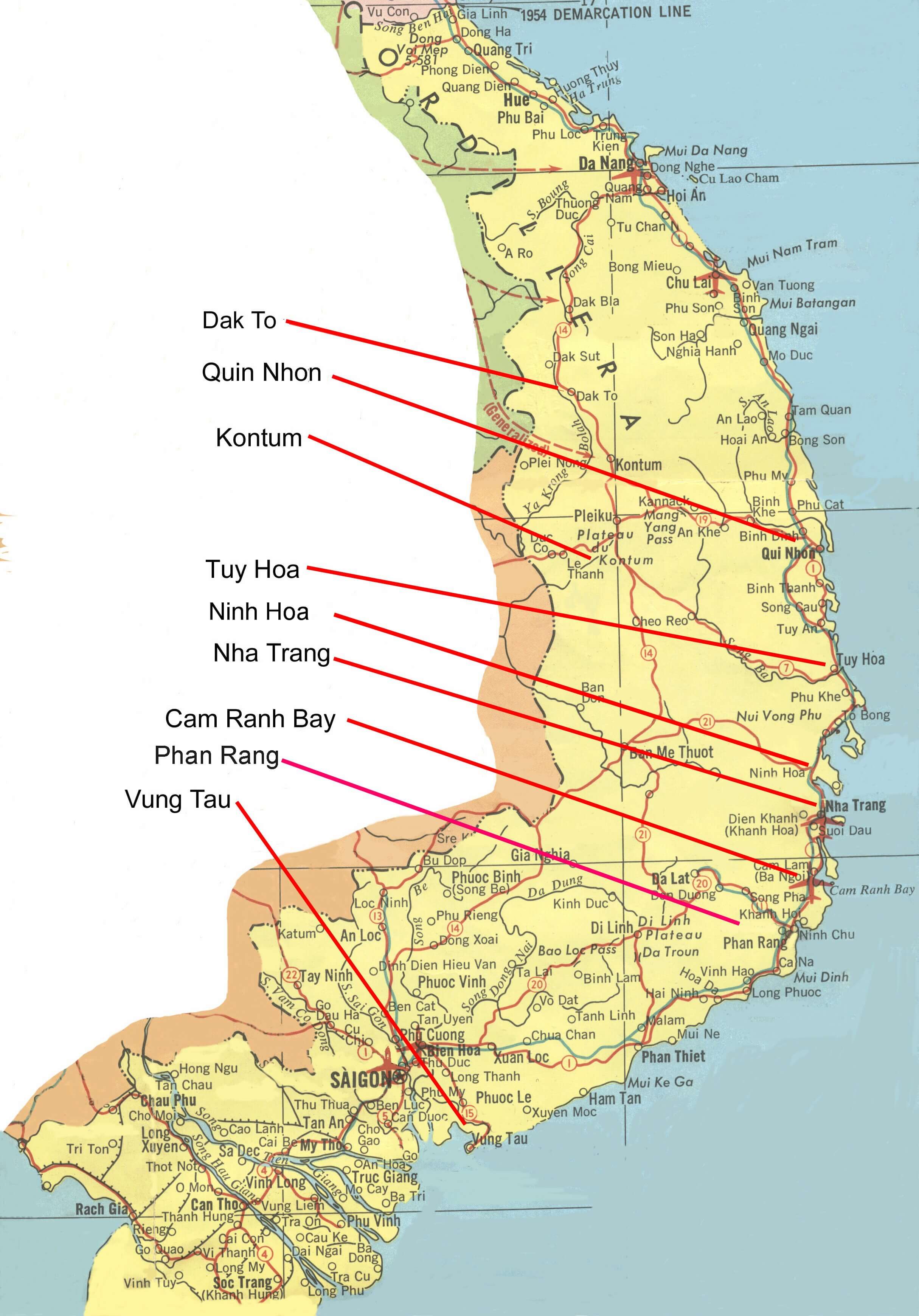 South Vietnam Map