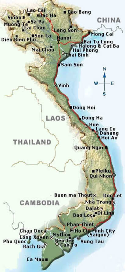 vietnam maps