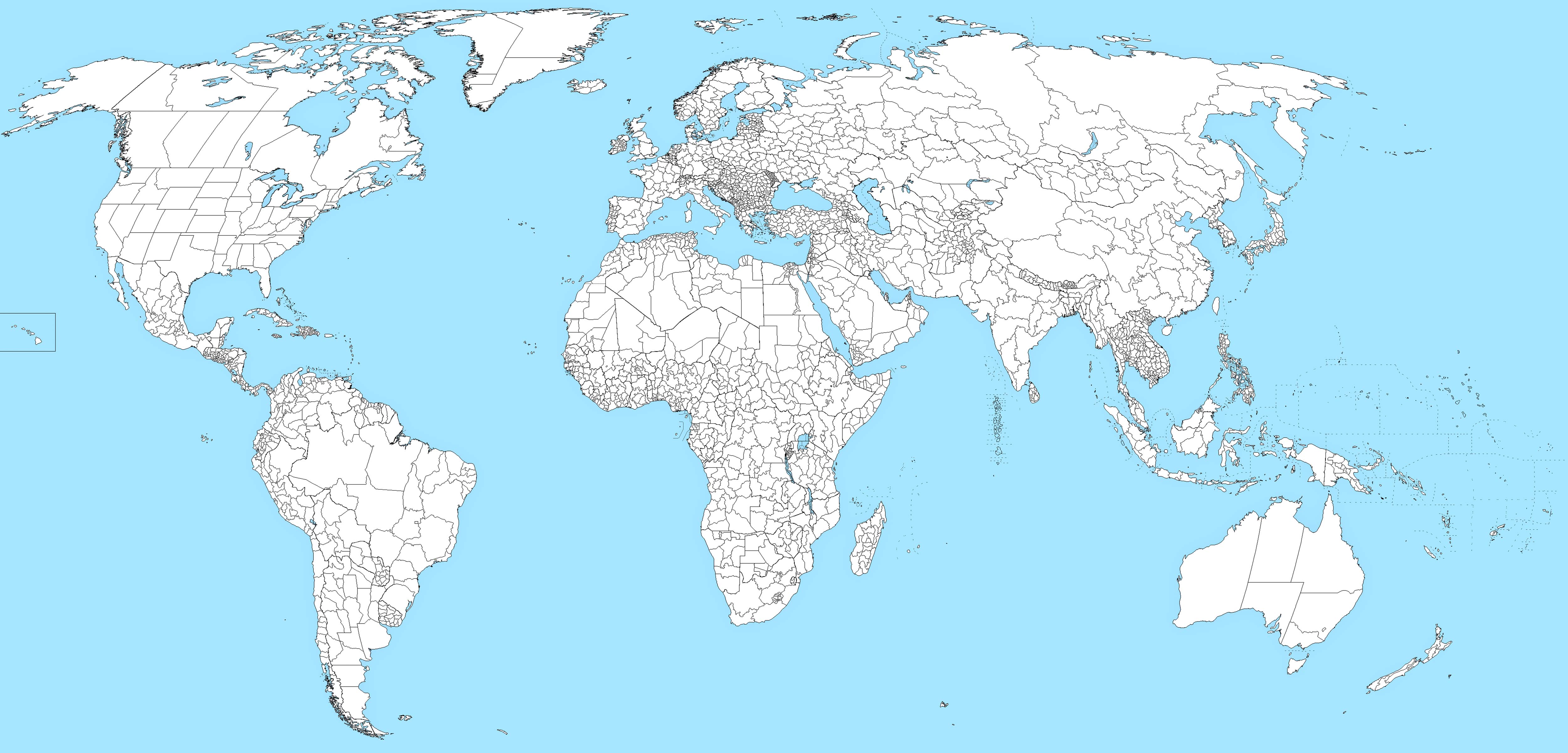 World Blank Map With Countries