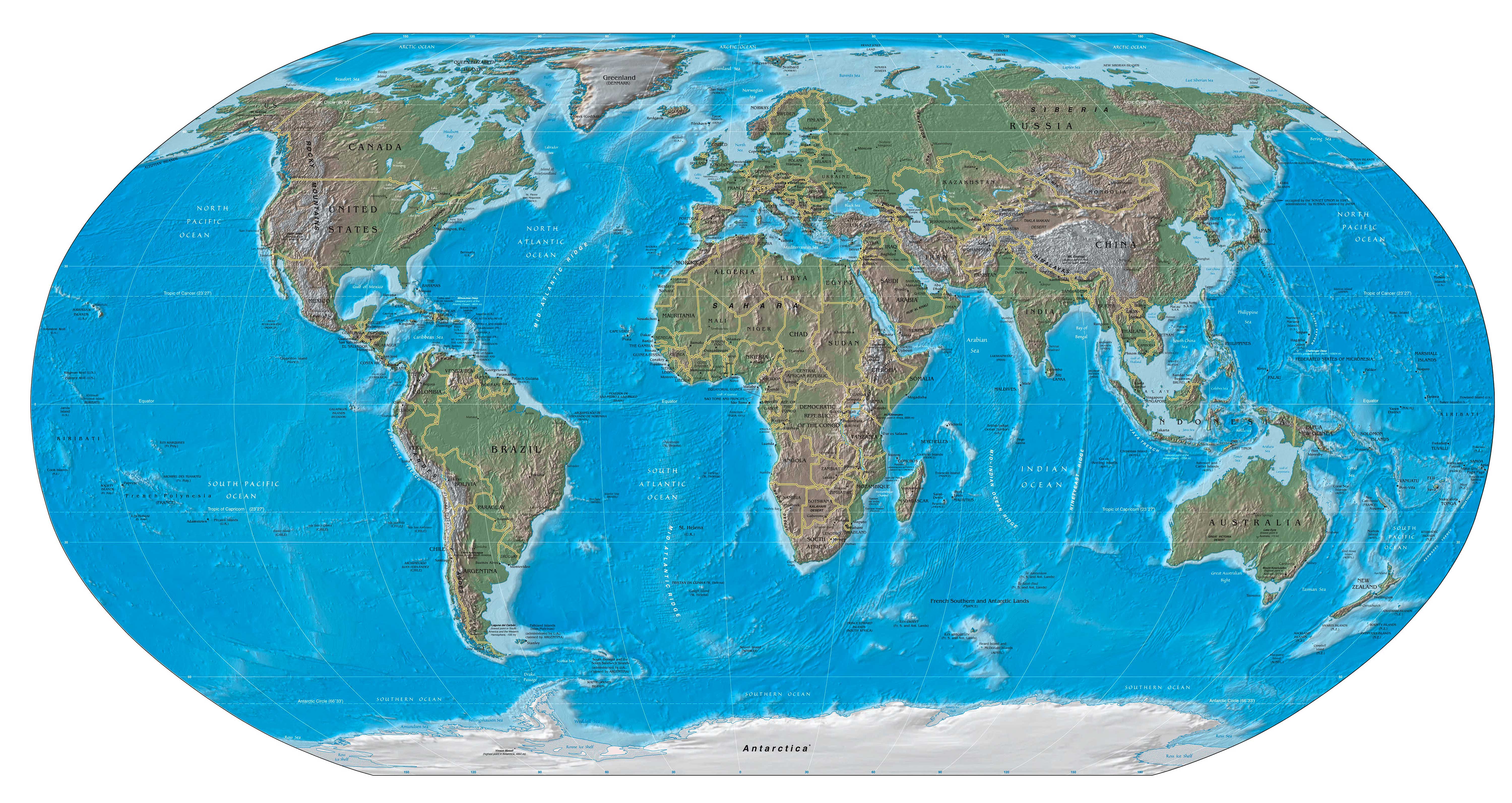 World Relief Map