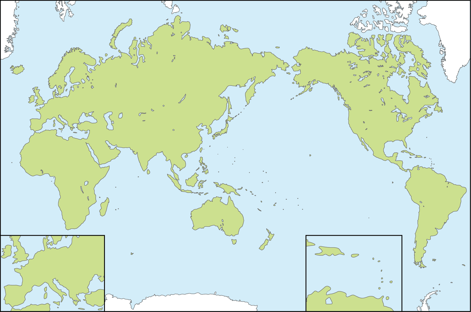 Blank World map