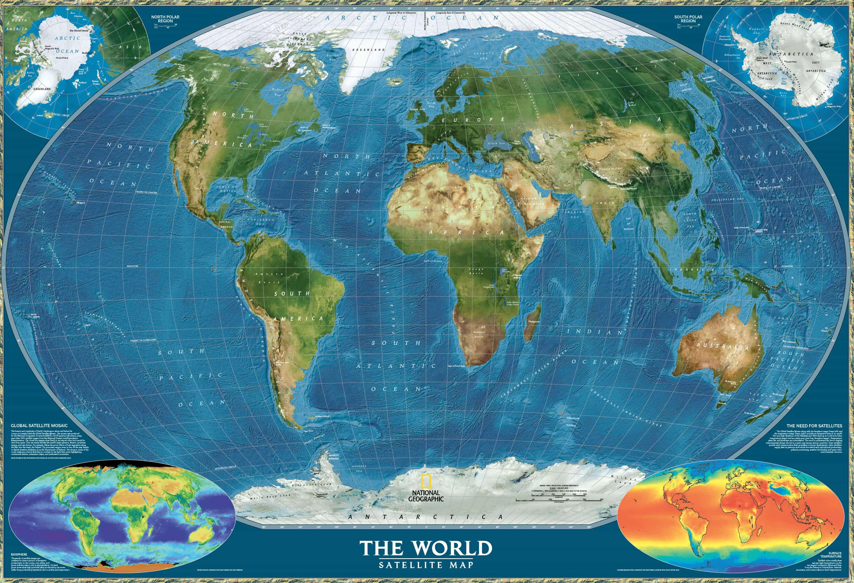 Geographical map of the World