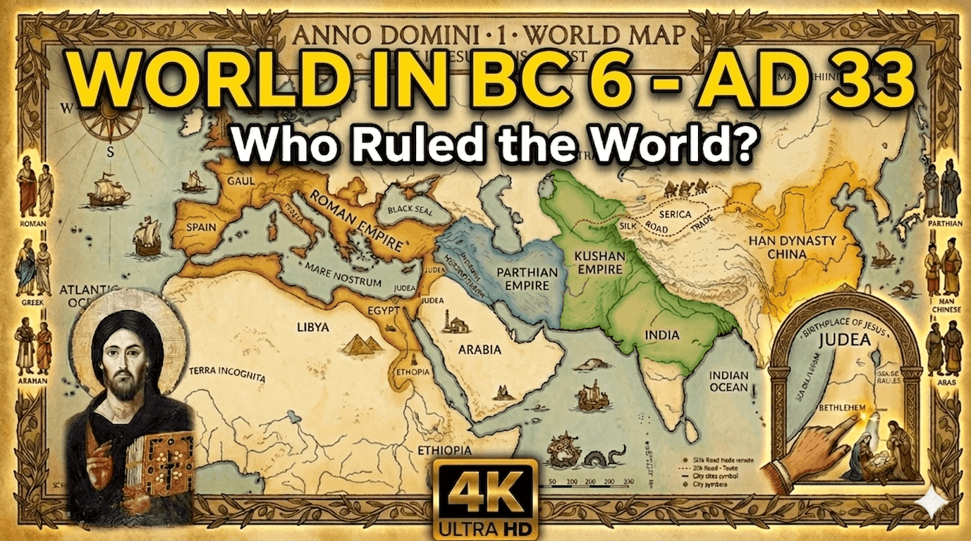 World map in BC 6 - AD 33 Jesus Christ life