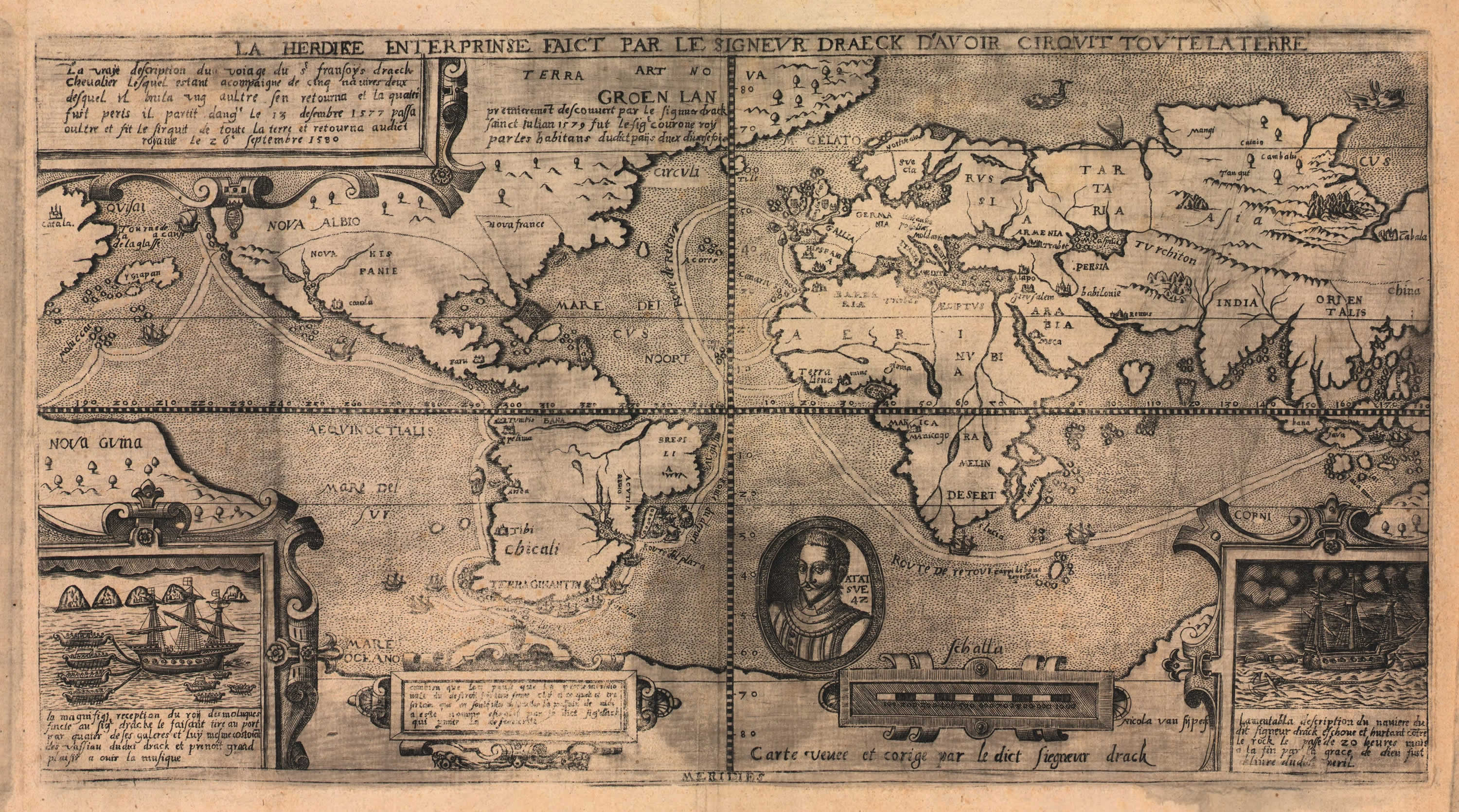 world historic map 1581