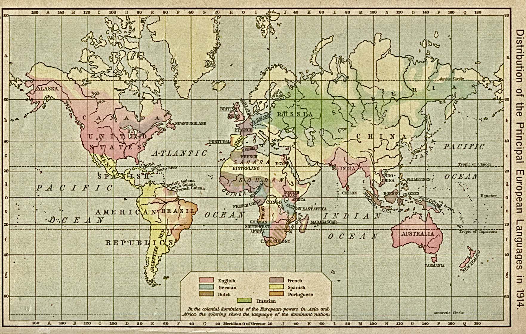 World Languages Map 1914