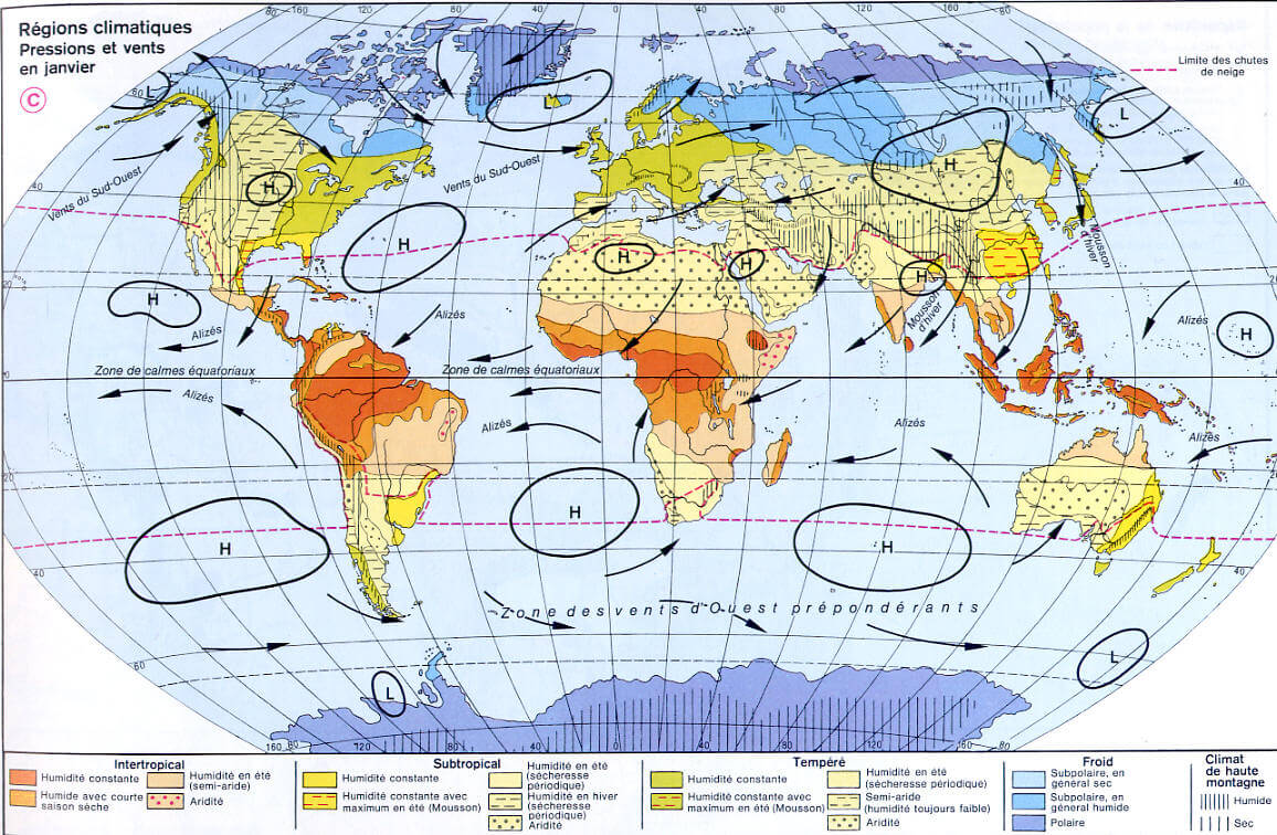 Map of Climate of the World