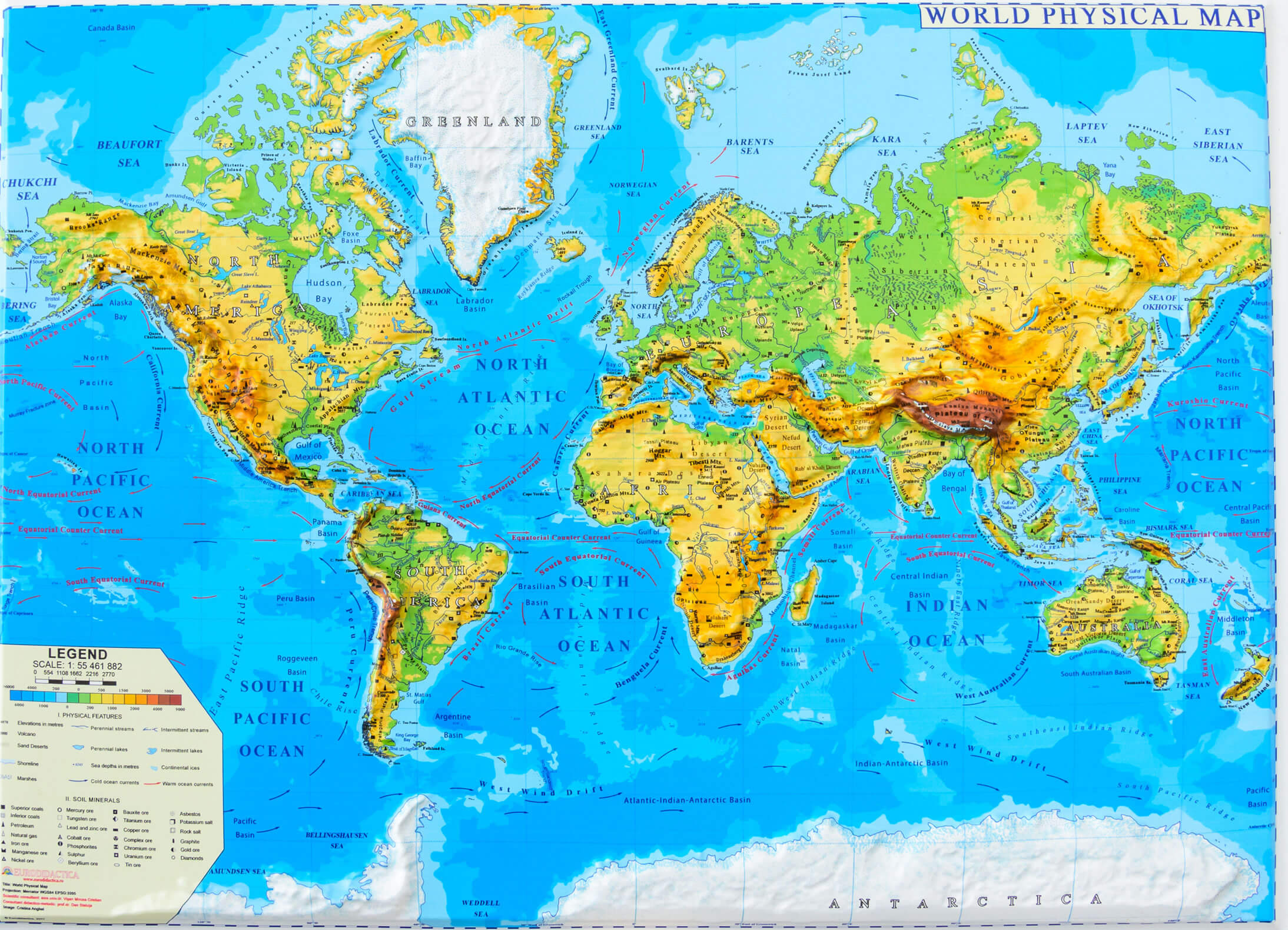 Physical World map