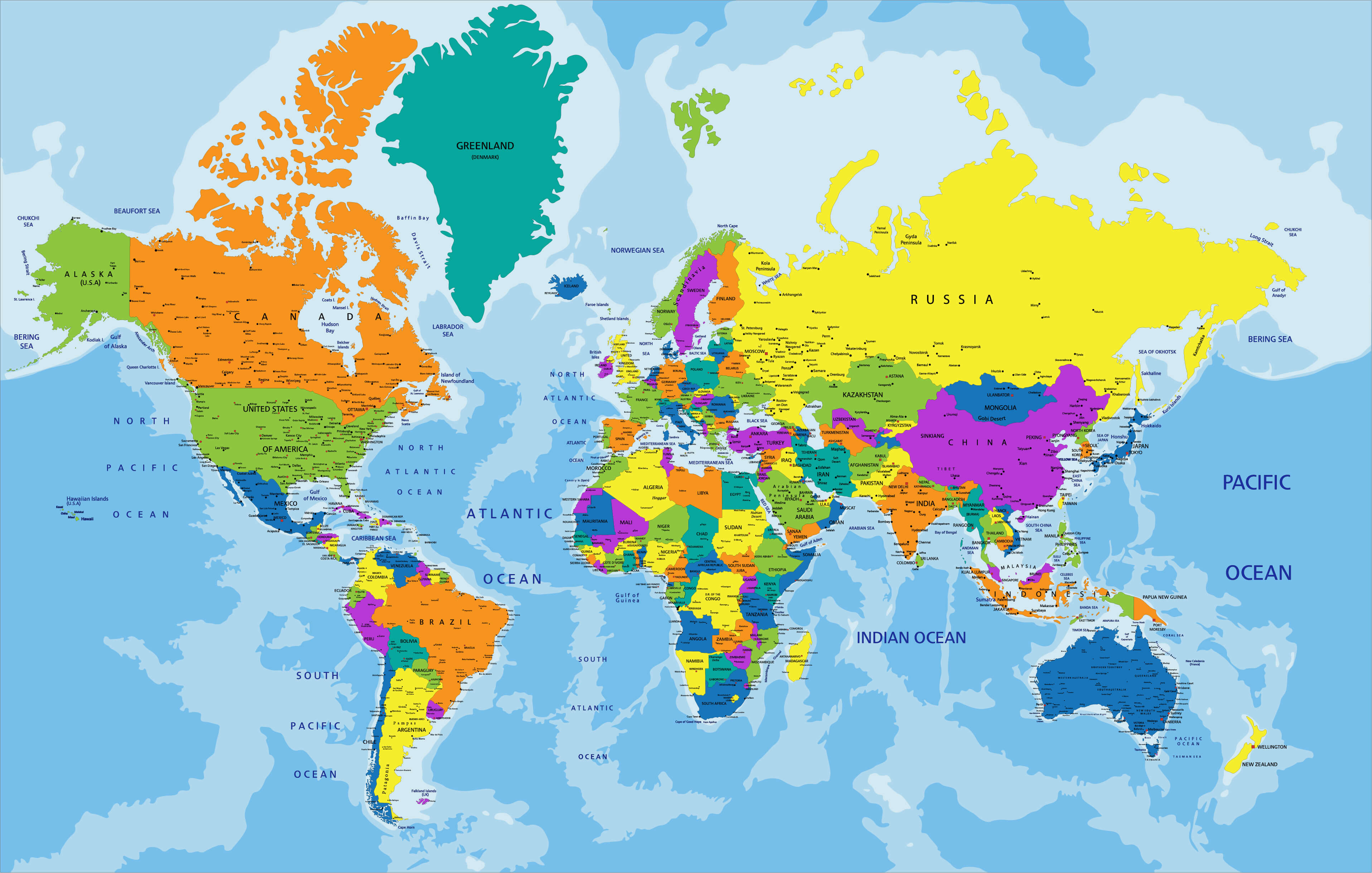 World countries political map