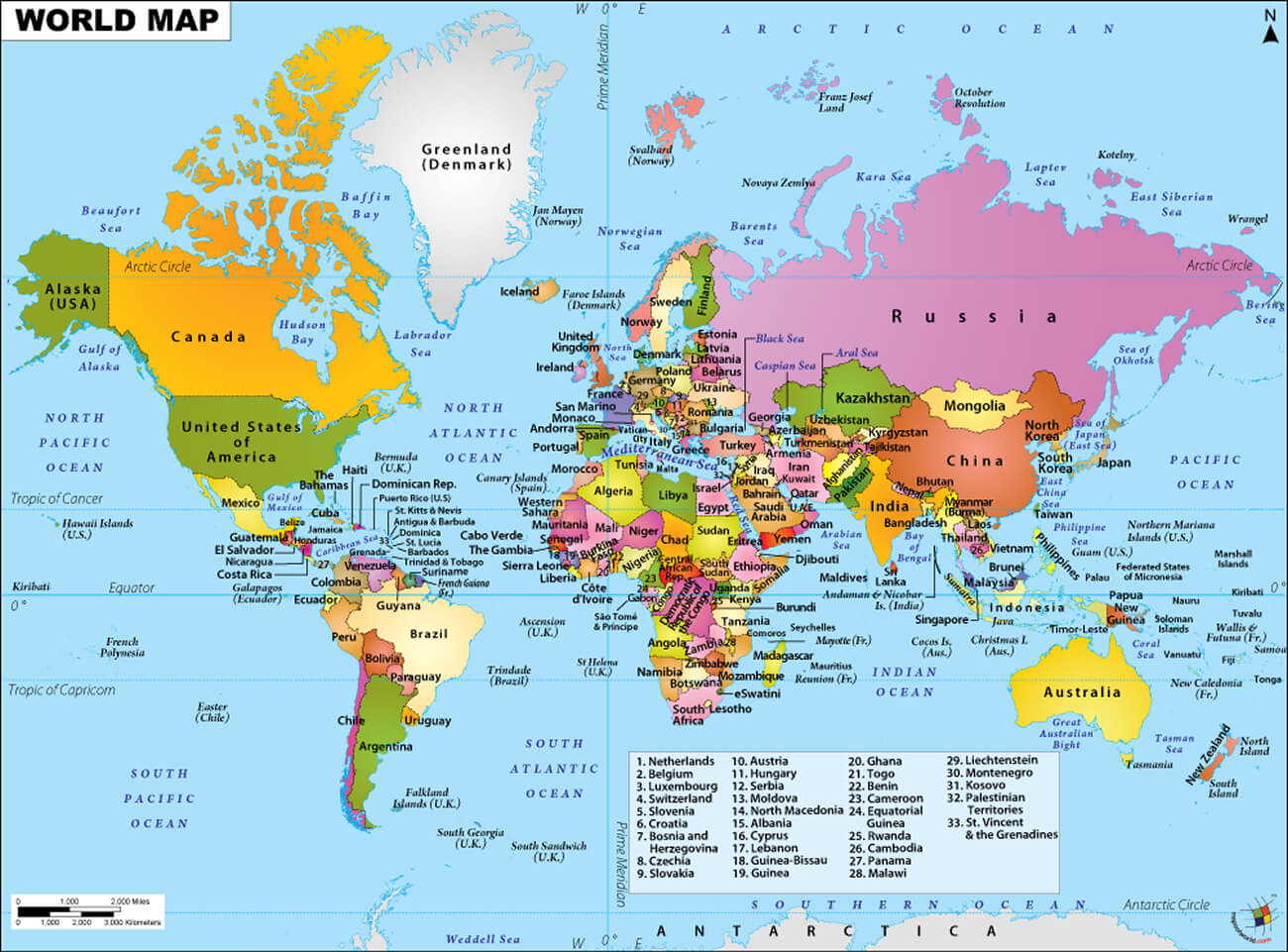 World political maps