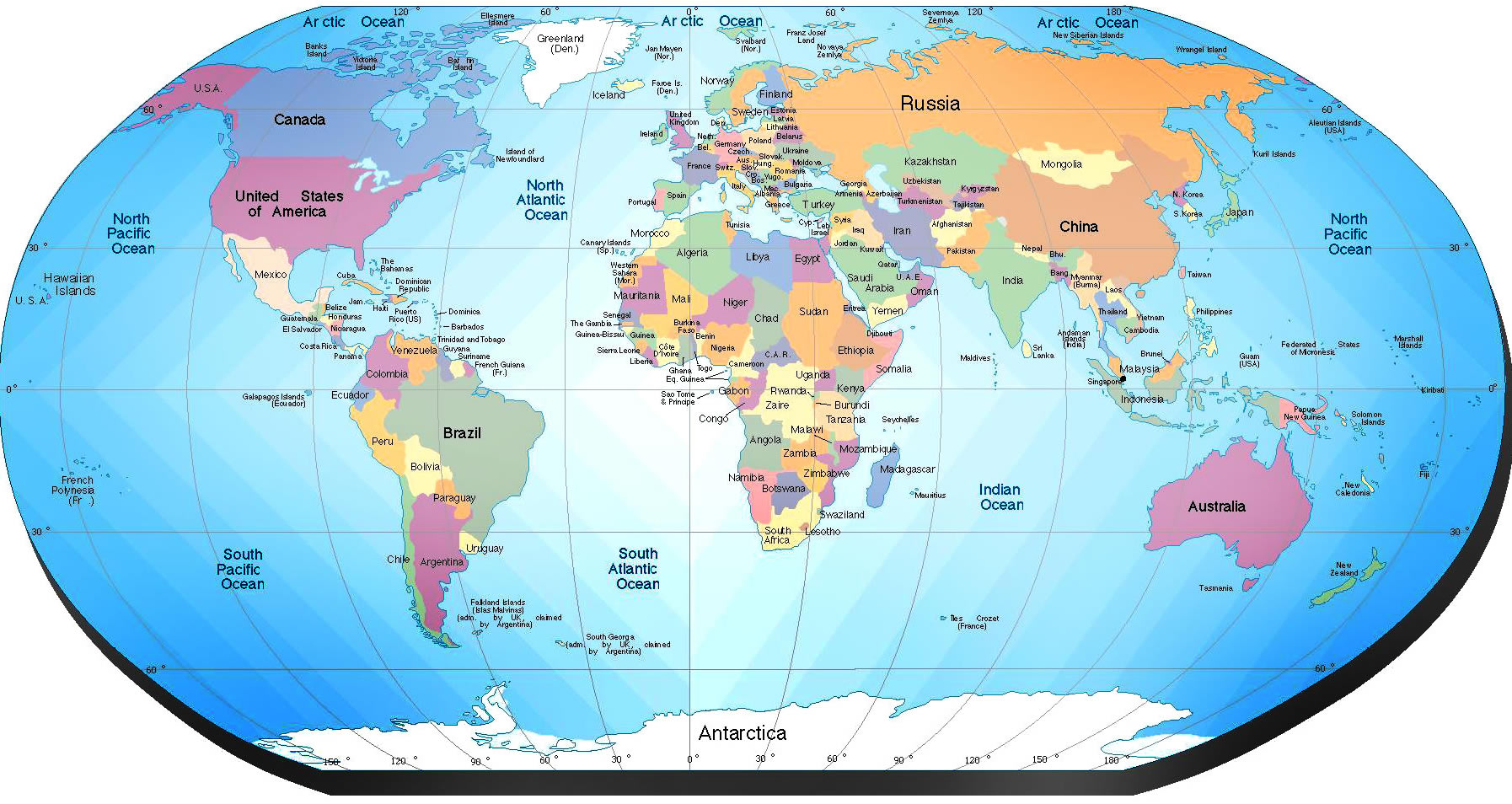 world political map 2014