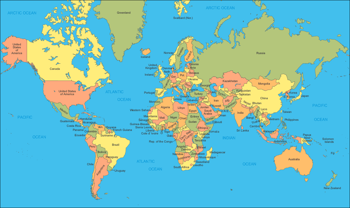 Politics map of the World